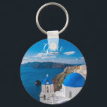 Santorini Greece Souvenir Keychain<br><div class="desc">Scenic Santorini,  Greece key chain.</div>