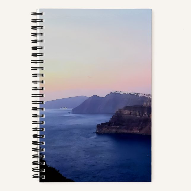 Santorini Greece Spiral Notebook (Front)