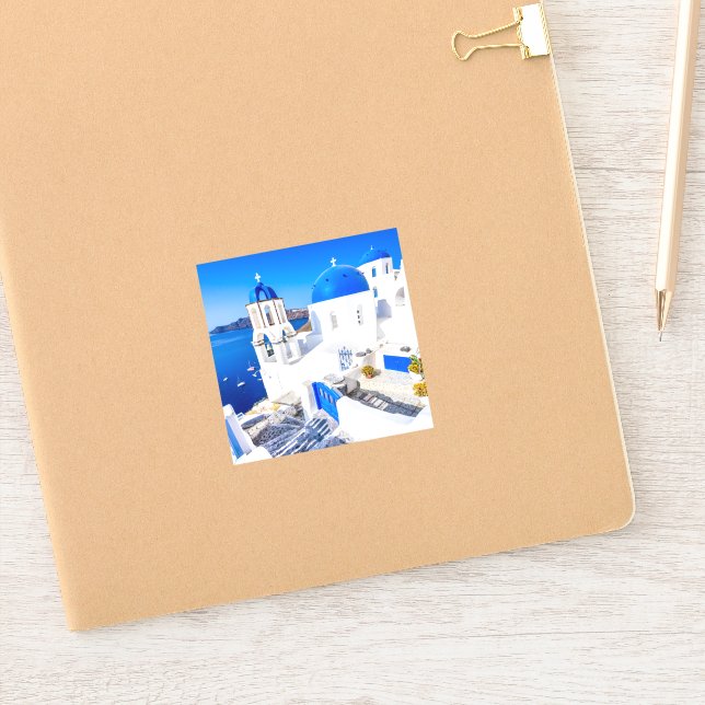 Santorini Greece Sticker (Notebook)