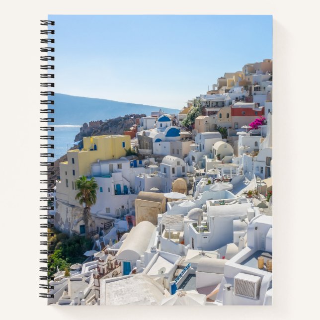 Santorini Greece -  sunny-summer day in Santorini Notebook (Front)