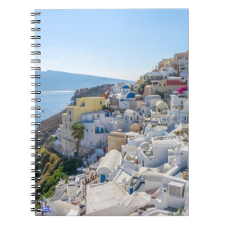 Santorini Greece - sunny-summer day in Santorini Notebook