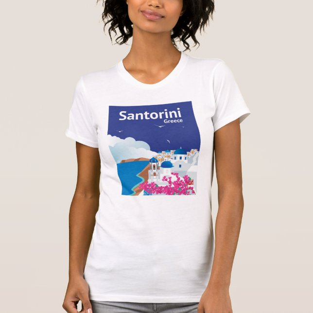 Santorini Greece T-Shirt (Front)