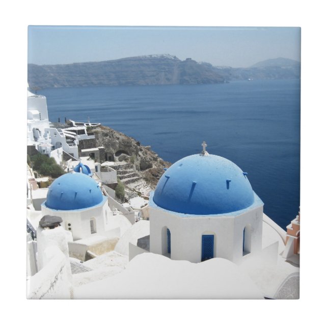 Santorini Greece Tile (Front)