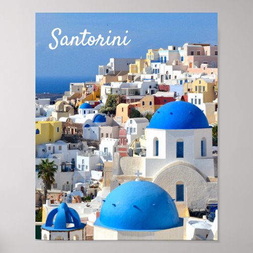 Santorini Greece _ Travel Poster