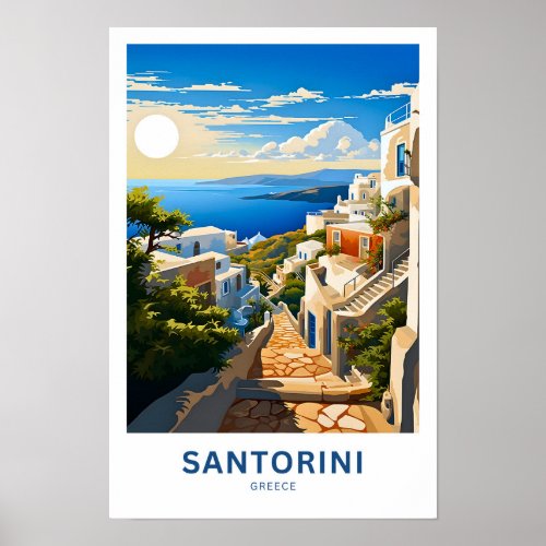 Santorini Greece Travel Print