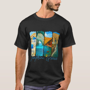 Santorini Greece Traveling Brushstroke Meet Me In T-Shirt