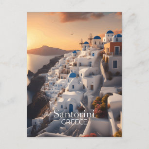 Santorini, Greece: Unforgettable Vacation Paradise Holiday Postcard
