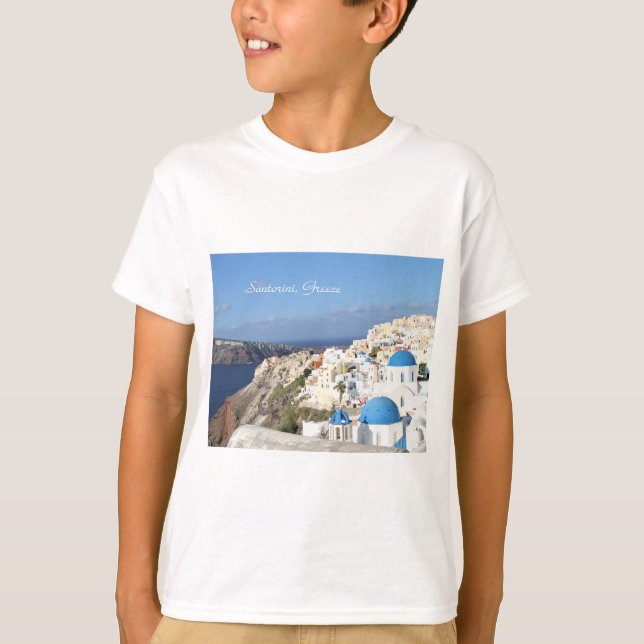 Santorini, Greece, Village of Oia, Child's shirt (Front)