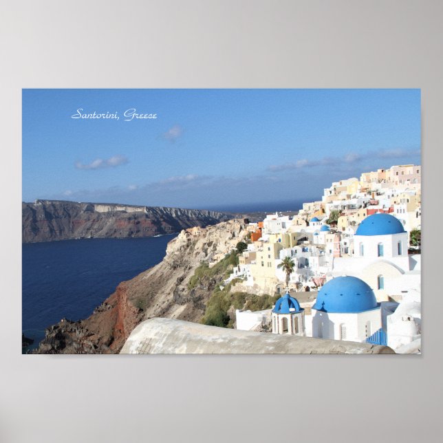 Santorini, Greece, Village of Oia, Photography Poster (Front)