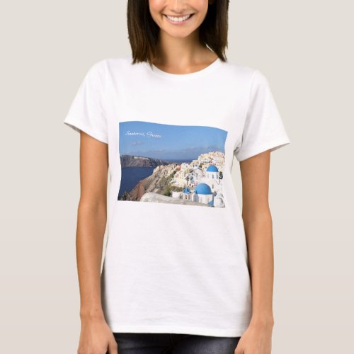 Santorini Greece Village of Oia Photography T_Shirt