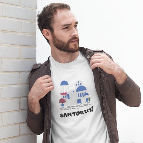 Santorini Greece Vintage T_Shirt