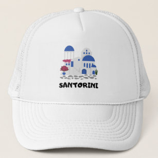 Santorini Greece Vintage Trucker Hat