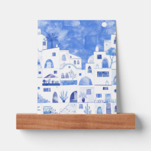 Santorini Greece Watercolor  Picture Ledge
