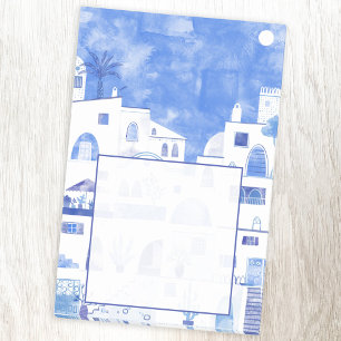 Santorini Greece Watercolor Post-it Notes