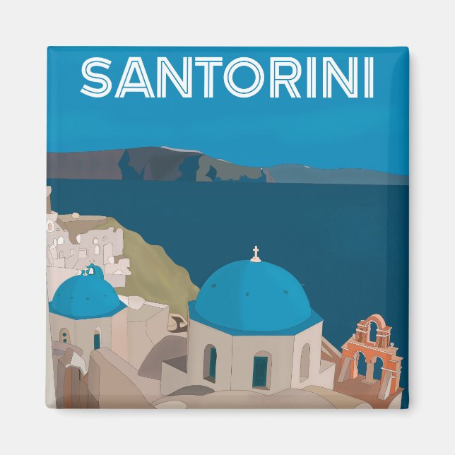 Santorini Greek Islands Magnet (Front)