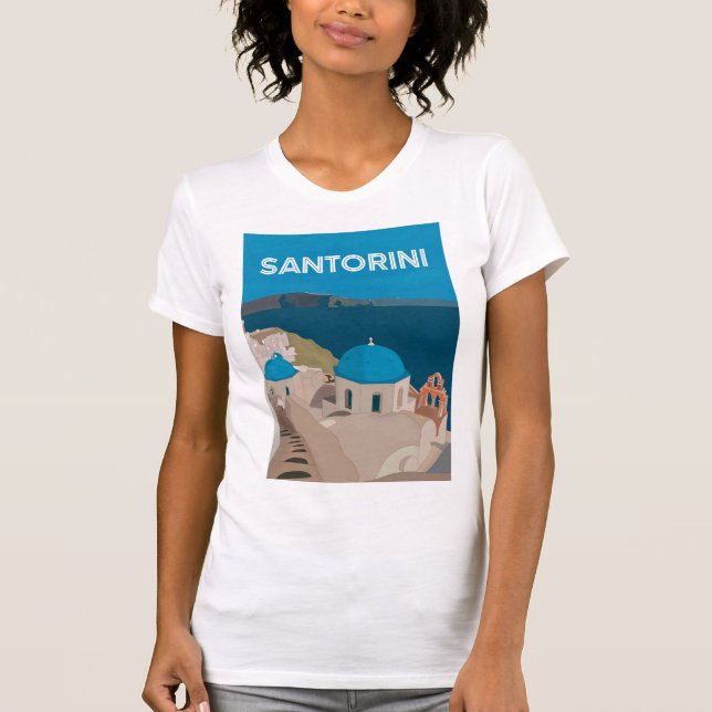 Santorini Greek Islands T-Shirt (Front)