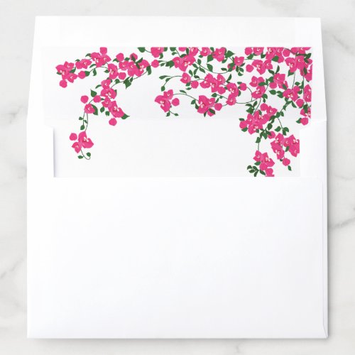 Santorini Greek Pink Bougainvillea Mediterranean  Envelope Liner