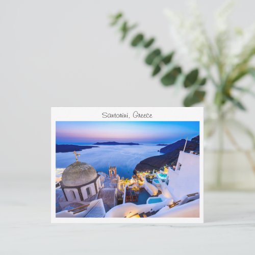 Santorini in Greece Postcard