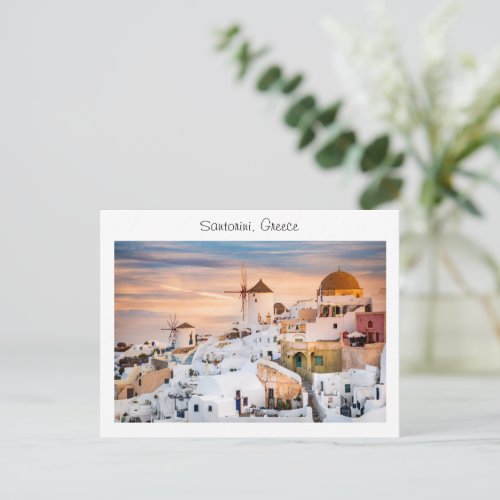 Santorini in Greece Postcard