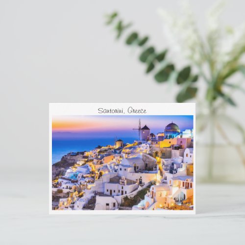 Santorini in Greece Postcard