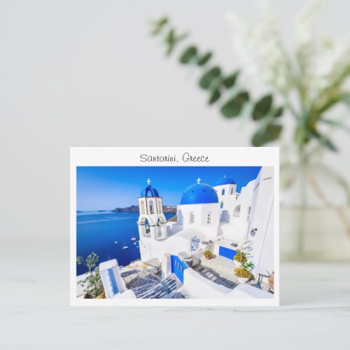 Santorini in Greece Postcard