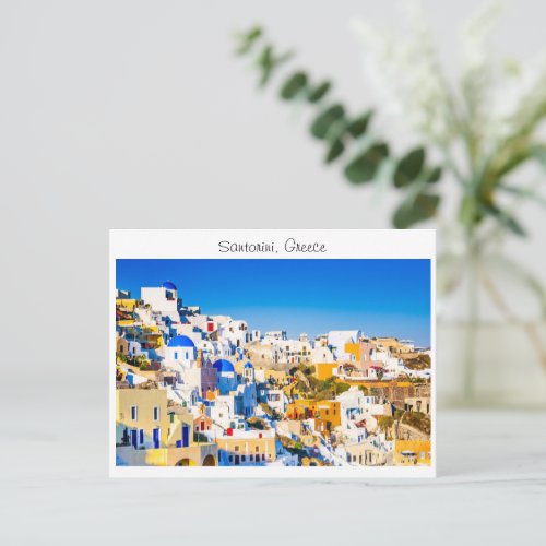 Santorini in Greece Postcard