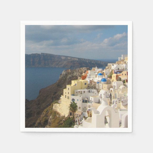 Santorini in the Afternoon Sun Paper Napkins (Front)