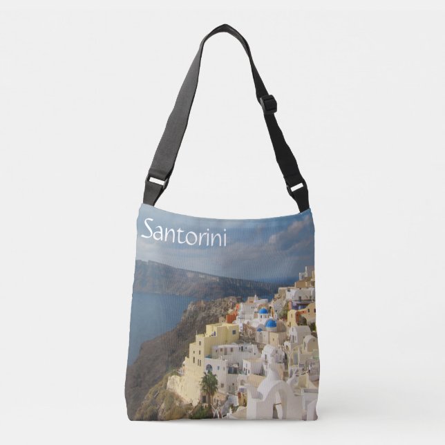 Santorini in the Afternoon Sun Wristlet Purse Crossbody Bag (Front)