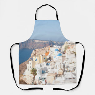 Santorini Island Bliss #3 #wall #art Apron