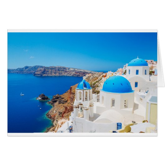 Santorini Island - Caldera, Greece Cards (Front Horizontal)