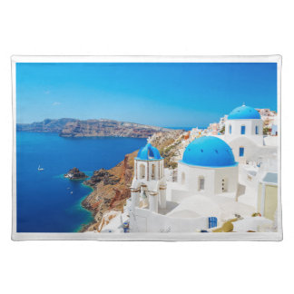 Santorini Island - Caldera, Greece Cloth Placemat