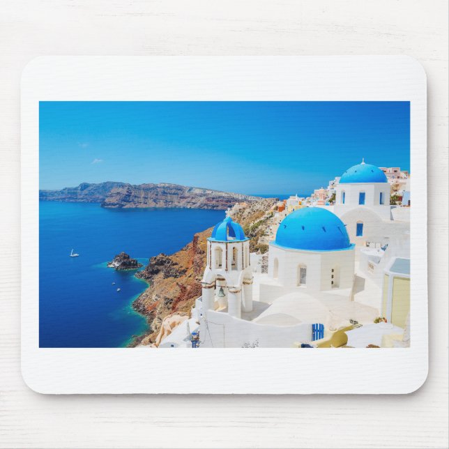 Santorini Island - Caldera, Greece Mouse Pad (Front)