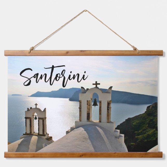 Santorini Island Greece Hanging Tapestry (Front)