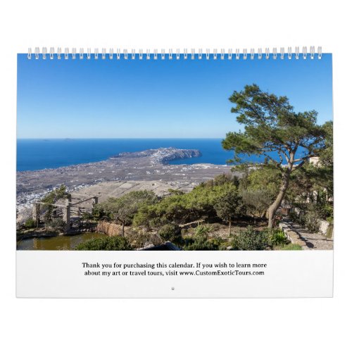 Santorini Island Greece Photo Calendar