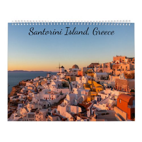 Santorini Island Greece Photo Calendar