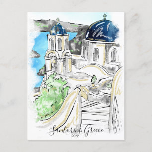 Santorini Island Greece Summer Memories  Postcard