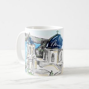 Santorini Island Greece Summer Memories Postcard Coffee Mug