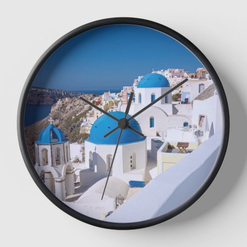 Santorini Island in Greece Clock