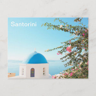 Santorini island postcard