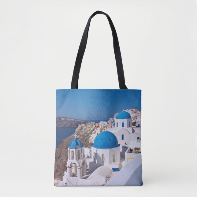 Santorini Island Tote Bag (Front)