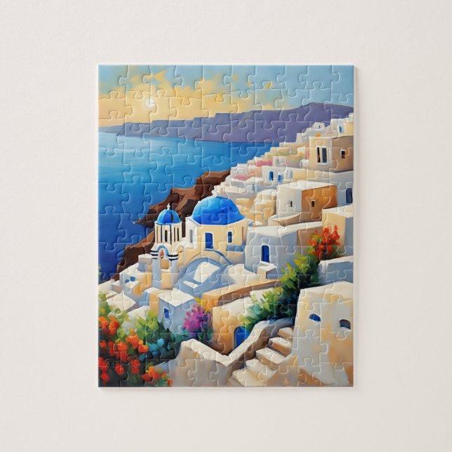Santorini landscape jigsaw puzzle (Vertical)