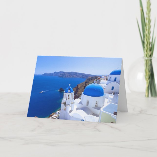 Santorini Letterpress Thank You Card (Front)