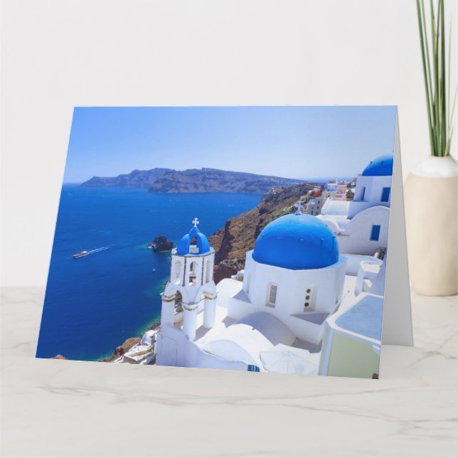 Santorini Letterpress Thank You Card (Front)