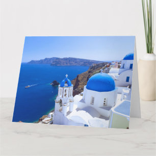 Santorini Letterpress Thank You Card