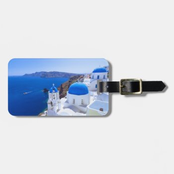 Santorini Luggage Tag by optionstrader at Zazzle
