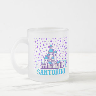Santorini Memory.b Frosted Glass Coffee Mug