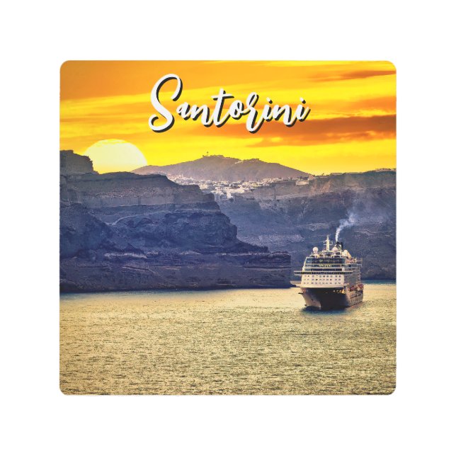 Santorini Metal Print (Front)
