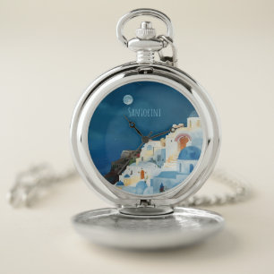 Santorini, Midnight in Santorini, Pocket Watch