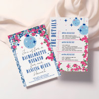 Santorini Musical Bougainvillea Bachelorette Invitation