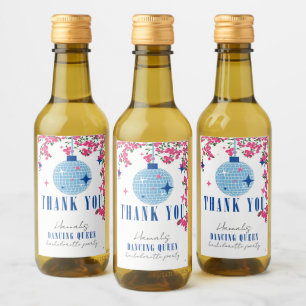 Santorini Musical Bougainvillea Bachelorette Wine Label